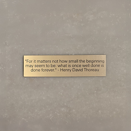 1 inch x 4 inch Custom Engraved Brass Plate